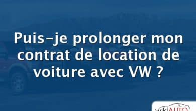 Puis-je prolonger mon contrat de location de voiture avec VW ?